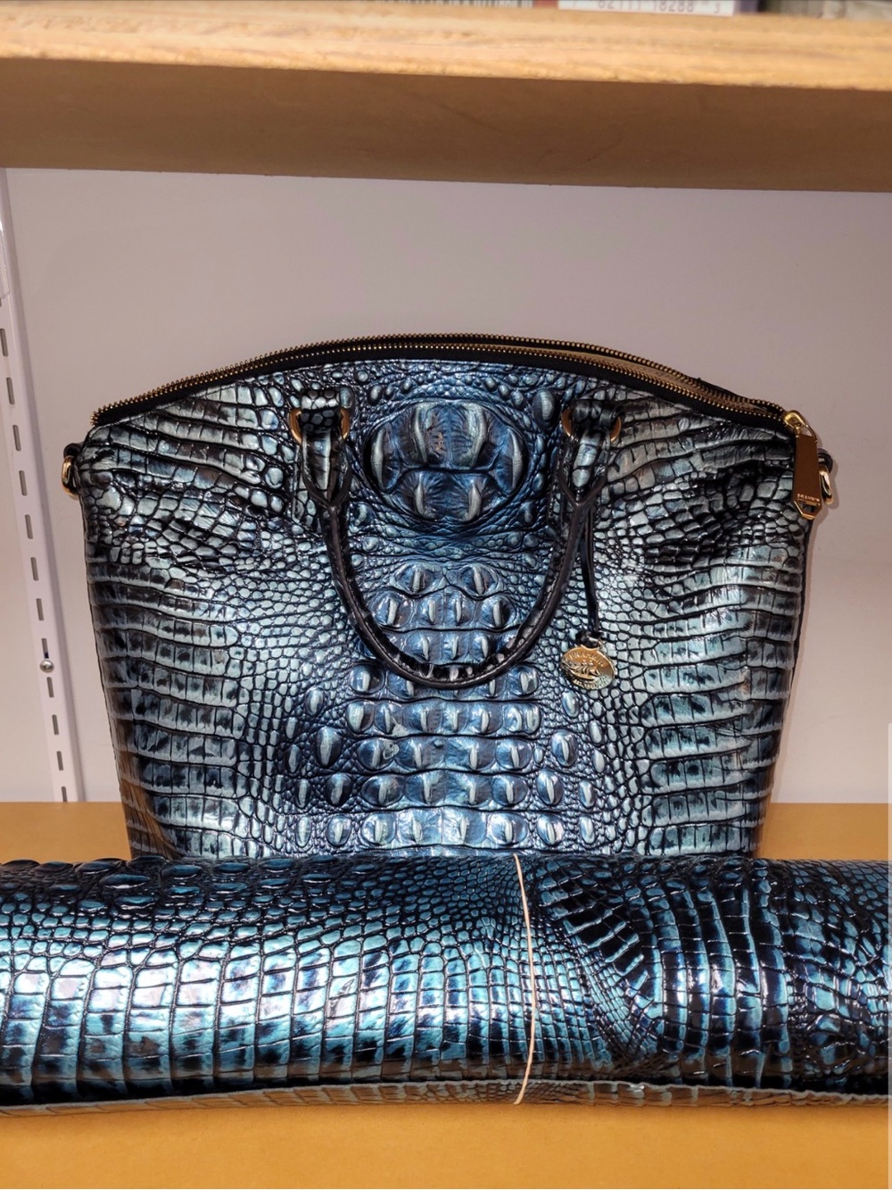 Brahmin Verdigris Large Duxbury Satchel Handbag - Picture 13 of 13